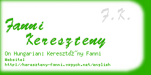 fanni kereszteny business card